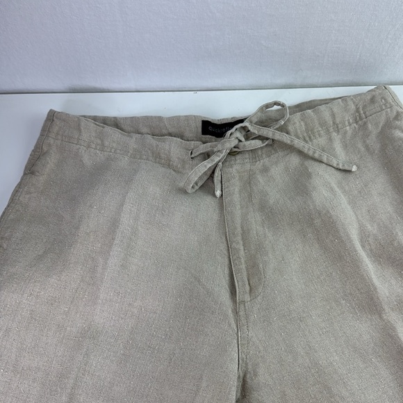 quickreflex Men's Linen drawstring relaxed zippered fly pants - Picture 4 of 13